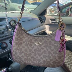 Coach Fuchsia Terri Hobo Purse